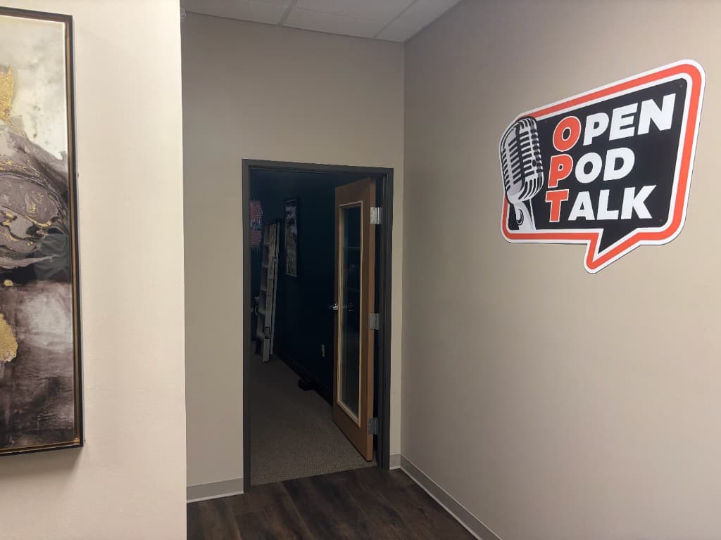 Entrance to the Open Pod Talk studio